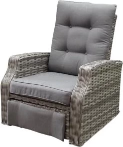 Kreta Lounge Tuinstoel Verstelbaar En Draaibaar Grijs