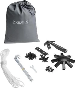 Casaria Paviljoen Lorca 3x3m - UV-bescherming 50+ Metaal - Antraciet -Tuinmeubel Verkoop 1015x1200