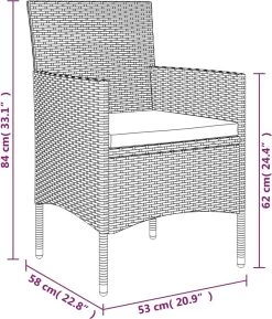 VidaXL 7-delige Tuinset Met Kussens Grijs En Zwart -Tuinmeubel Verkoop 1024x1200