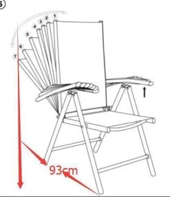 Tuinstoel Standenstoel Aluminium Antraciet 7 Standen Per 2 Stuks -Tuinmeubel Verkoop 1038x1200