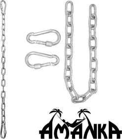 2x 50cm Hangende Stoelketting Tot 230kg - 4 Karabiners - Schommel Hangmat Bokszak Ophanging -Tuinmeubel Verkoop 1056x1200