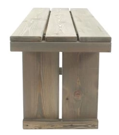 Toulouse Tuinbank Zonder Rugleuning - Licht Grijs - 118 Cm - Houten Tuinbank - Steigerhouten Tuinbank - Tuinbankje -Tuinmeubel Verkoop 1060x1200