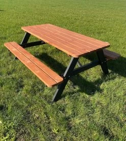 Goedkopepicknicktafels.nl | Zwart Bruine XL Picknicktafel Bruno | Tuintafel 6 Persoons | Bruin Zwart Gespoten Gedroogd Grenen Hout! -Tuinmeubel Verkoop 1071x1200 1