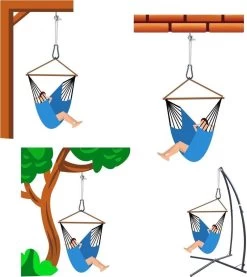 Metalen Ophangset Tot 160kg - Massieve Bevestiging Set Voor Hangstoel Hangmat - Plafond Wand Montage -Tuinmeubel Verkoop 1071x1200