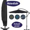 Merkloos Parasolhoes Met Rits En Trekkoord – Beschermhoes Voor Zweefparasol & Staande Parasol – Waterdicht Afdekhoes – Hoes Voor Hangparasol – Inclusief Opberghoes – Zwart - 205 Cm -Tuinmeubel Verkoop 1093x1200