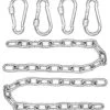 2x 50cm Hangende Stoelketting Tot 230kg - 4 Karabiners - Schommel Hangmat Bokszak Ophanging