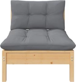 VidaXL 3-delige Loungeset Met Grijze Kussens Massief Grenenhout -Tuinmeubel Verkoop 1118x1200 1