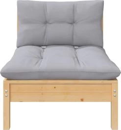 VidaXL 3-delige Loungeset Met Grijze Kussens Massief Grenenhout -Tuinmeubel Verkoop 1118x1200