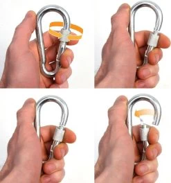 2x 50cm Hangende Stoelketting Tot 230kg - 4 Karabiners - Schommel Hangmat Bokszak Ophanging -Tuinmeubel Verkoop 1122x1200