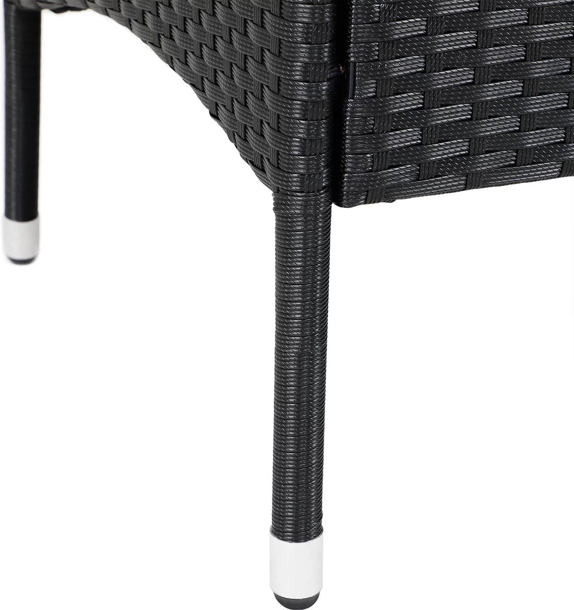 Casaria Tuinbank Polyrattan – 2 Zitter Incl. Tafel & Kussens – Zwart 15 Casaria Tuinbank Polyrattan – 2 Zitter Incl. Tafel & Kussens – Zwart - Afbeelding 13