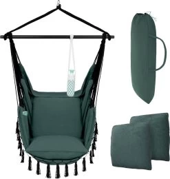 Vita5 XXL Hangstoel | Binnen&Buiten Hangnest | Incl. 2 Kussens En Boekenvak | Volwassenen&Kinderen | Hangmatstoel Tot 225kg | Donkergroen 24 Vita5 XXL Hangstoel | Binnen&Buiten Hangnest | Incl. 2 Kussens En Boekenvak | Volwassenen&Kinderen | Hangmatstoel Tot 225kg | Donkergroen -Tuinmeubel Verkoop 1142x1200 2
