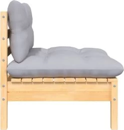 VidaXL 3-delige Loungeset Met Grijze Kussens Massief Grenenhout -Tuinmeubel Verkoop 1150x1200 1