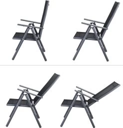 Tuinset 4 + 1 Klapstoelen Tuintafel – Aluminium 80x80cm - Grijs 24 Tuinset 4 + 1 Klapstoelen Tuintafel – Aluminium 80x80cm - Grijs -Tuinmeubel Verkoop 1156x1200 1