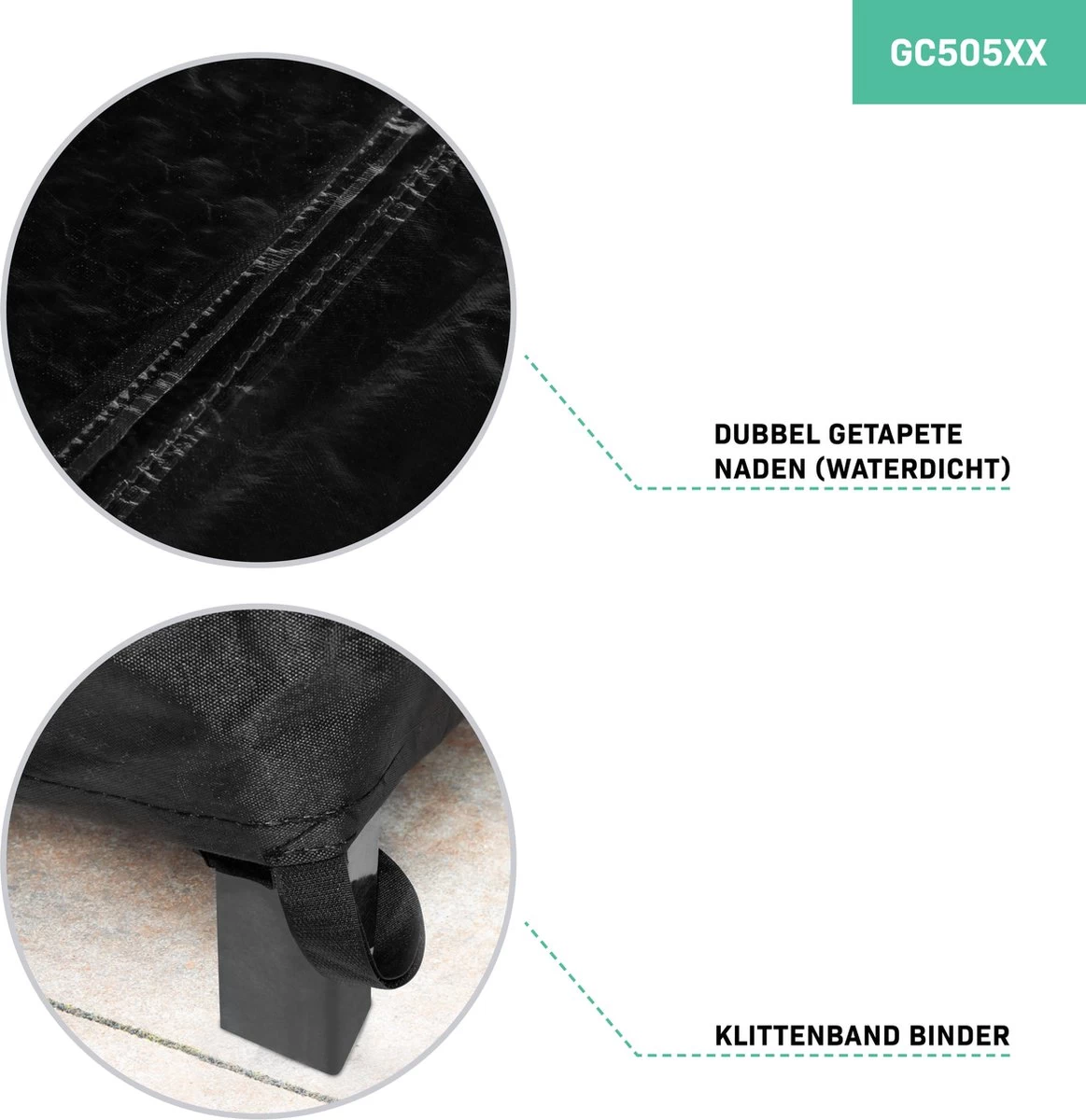 VONROC Premium Tuinbank Beschermhoes – L-vorm - 250/90 X 250/90 X 70cm 5 VONROC Premium Tuinbank Beschermhoes – L-vorm - 250/90 X 250/90 X 70cm - Afbeelding 3