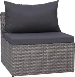 VidaXL 3-delige Loungeset Met Kussens Poly Rattan Grijs -Tuinmeubel Verkoop 1165x1200 1