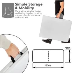 MaxxGarden Vouwtafel - Opvouwbare Kampeer Tafel - Tuin - Camping - Binnen - Weersbestendig - 180 X 74 X 74cm- Wit 20 MaxxGarden Vouwtafel - Opvouwbare Kampeer Tafel - Tuin - Camping - Binnen - Weersbestendig - 180 X 74 X 74cm- Wit -Tuinmeubel Verkoop 1180x1200 2