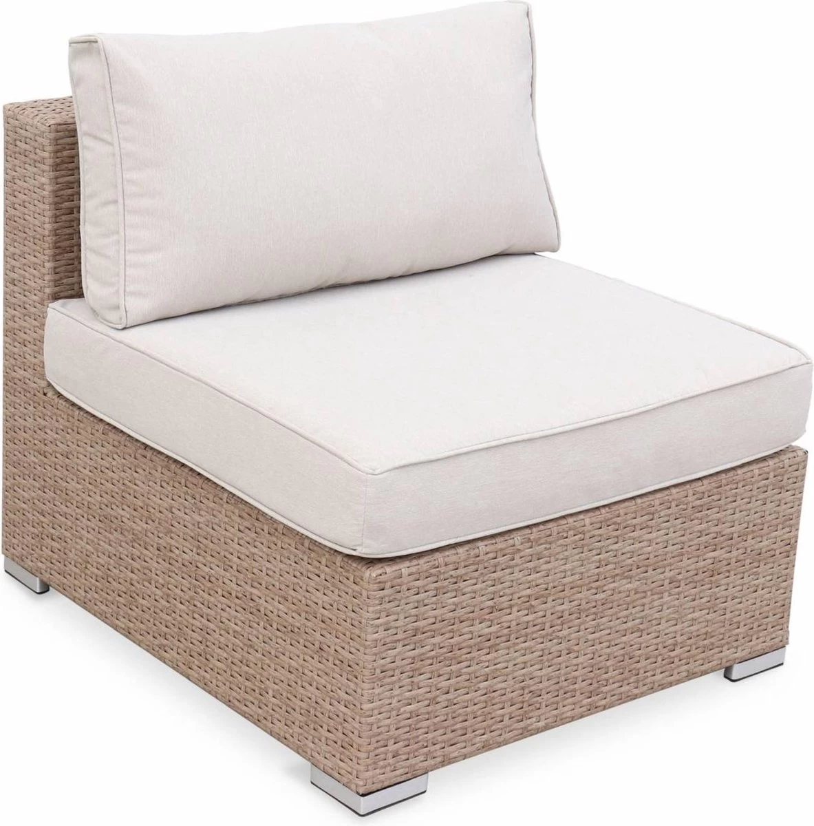 Alice's Garden Loungeset Napoli - 5 Plaatsen - Wicker - 6 Elementen - Beige/Beige 10 Alice's Garden Loungeset Napoli - 5 Plaatsen - Wicker - 6 Elementen - Beige/Beige - Afbeelding 8