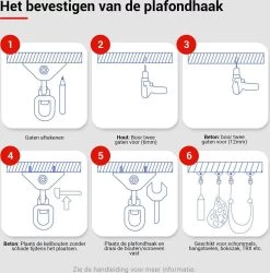 Ophangsysteem - Plafondhaak RVS - Ophanghaak TRX - Hangstoel Buiten - Hangstoel Binnen – Schommelstoel - Schommel - Bokszakken - RVS - 300kg -Tuinmeubel Verkoop 1186x1200
