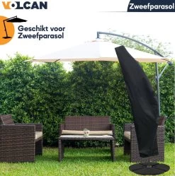Volcan Parasolhoes Voor Zweefparasol - Tot 300cm - Waterdicht - Oxford 420D - Met Rits, Trekkoord En Stok - Zwart 14 Volcan Parasolhoes Voor Zweefparasol - Tot 300cm - Waterdicht - Oxford 420D - Met Rits, Trekkoord En Stok - Zwart -Tuinmeubel Verkoop 1190x1200 6
