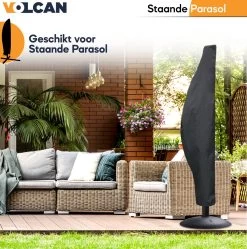 Volcan Parasolhoes Voor Zweefparasol - Tot 300cm - Waterdicht - Oxford 420D - Met Rits, Trekkoord En Stok - Zwart 15 Volcan Parasolhoes Voor Zweefparasol - Tot 300cm - Waterdicht - Oxford 420D - Met Rits, Trekkoord En Stok - Zwart -Tuinmeubel Verkoop 1190x1200 7