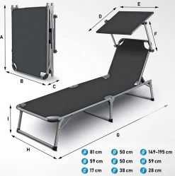 Sens Design Zonnebed - Ligbed Inklapbaar Met Zonneklep - Grijs -Tuinmeubel Verkoop 1191x1200 1