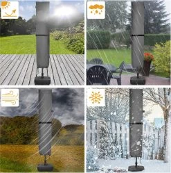 Kingsleeve Parasolhoes Tot Ø 330cm - Weerbestendig Robuust - Grijs -Tuinmeubel Verkoop 1192x1200 1