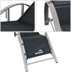 MaxxGarden Ligbed Set - 2 Stuks Zwart - Met Tafel - Sun Loungers - Loungebed -Tuinmeubel Verkoop 1195x1200