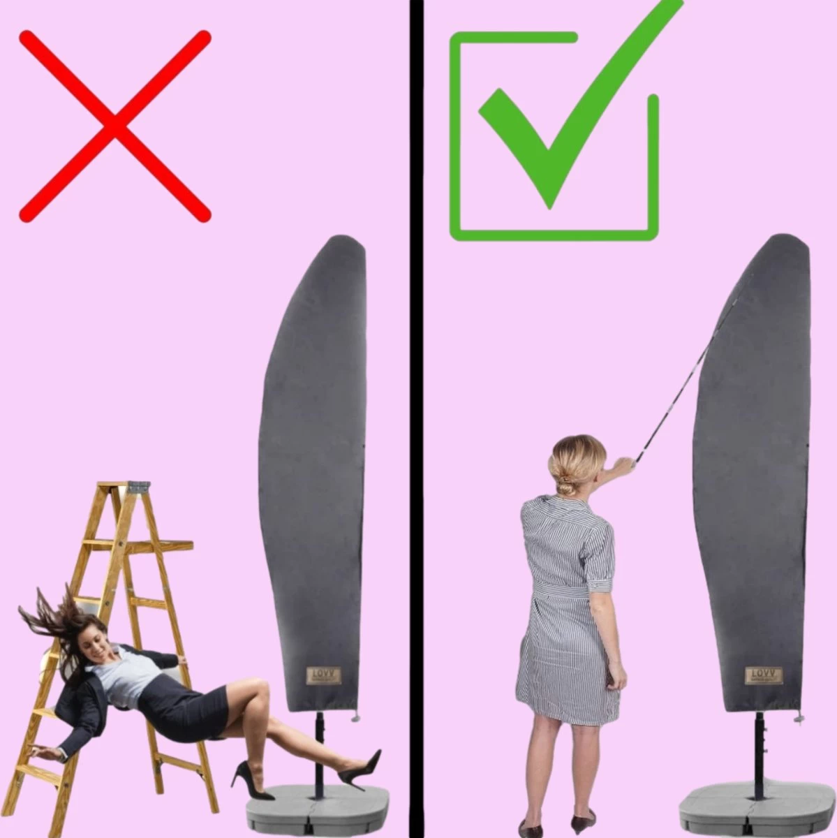 Parasolhoes Voor Zweefparasol–Waterdicht-met Rits En Stok-Superieure Kwaliteit-280cm X 81cm 12 Parasolhoes Voor Zweefparasol–Waterdicht-met Rits En Stok-Superieure Kwaliteit-280cm X 81cm - Afbeelding 10