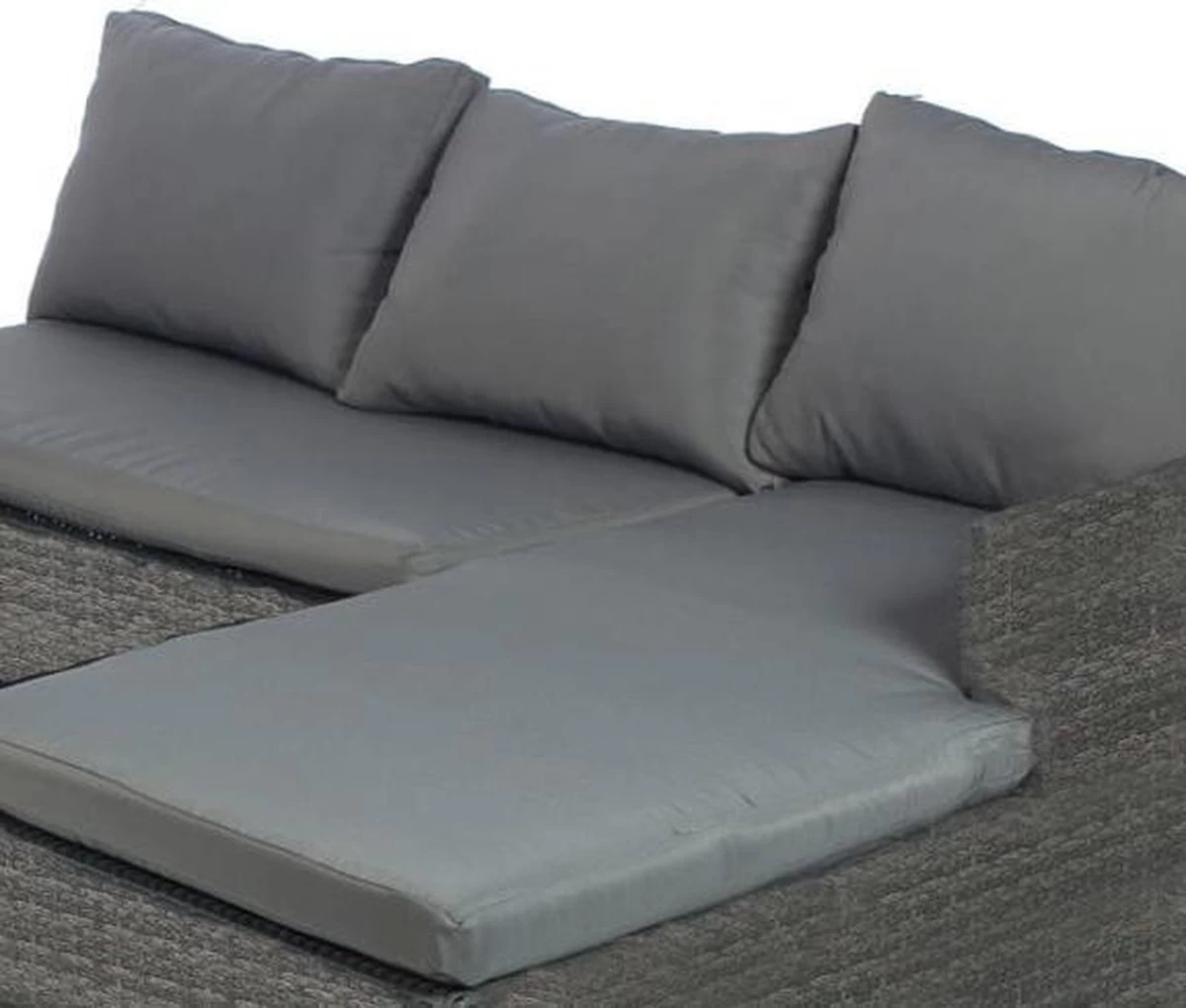 MaxxGarden Loungeset – Rattan Hoekset - 4 Persoons - Incl. Salontafel - Grijs 5 MaxxGarden Loungeset – Rattan Hoekset - 4 Persoons - Incl. Salontafel - Grijs - Afbeelding 3