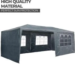 MaxxGarden Partytent - Paviljoen - 3x6m - Incl. Zijwanden - Waterdicht - Antraciet -Tuinmeubel Verkoop 1200x1022