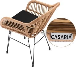 Casaria Tuinset Bali 3 Delig – 1 Tafel/2 Stoelen – Naturel Zwart -Tuinmeubel Verkoop 1200x1065 2