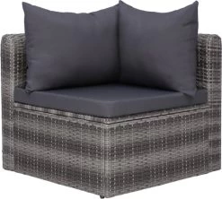 VidaXL 3-delige Loungeset Met Kussens Poly Rattan Grijs -Tuinmeubel Verkoop 1200x1078 1