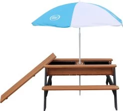 AXI Nick Zand & Water Picknicktafel In Antraciet/Bruin - Parasol Blauw/Wit - Picknick Tafel Voor Kinderen Van Hout -Tuinmeubel Verkoop 1200x1089 4