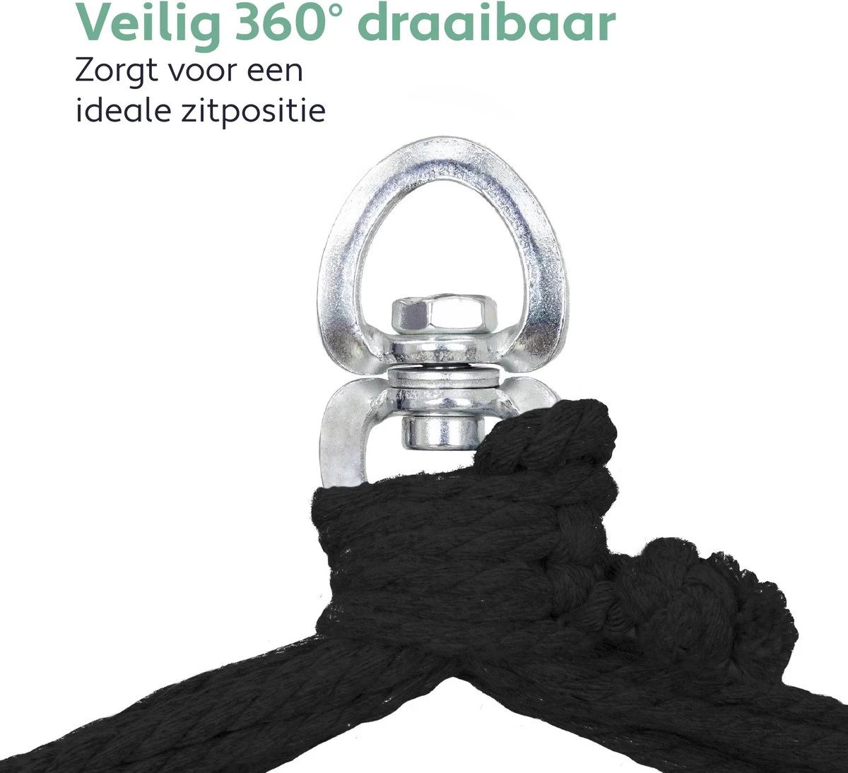 Vita5 XXL Hangstoel | Binnen&Buiten Hangnest | Incl. 2 Kussens En Boekenvak | Volwassenen&Kinderen | Hangmatstoel Tot 225kg | Beige 12 Vita5 XXL Hangstoel | Binnen&Buiten Hangnest | Incl. 2 Kussens En Boekenvak | Volwassenen&Kinderen | Hangmatstoel Tot 225kg | Beige - Afbeelding 10