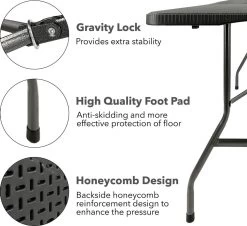 MaxxGarden Vouwtafel - Zwart - Rotanlook - 180x75x74 Cm 13 MaxxGarden Vouwtafel - Zwart - Rotanlook - 180x75x74 Cm -Tuinmeubel Verkoop 1200x1099