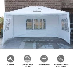 MaxxGarden Partytent - Paviljoen - 3x4m - Incl. Zijwanden - Waterdicht - Wit -Tuinmeubel Verkoop 1200x1105 3