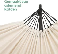Vita5 Hangmat Met Standaard – 2 Persoons – Incl. Bekerhouder – 205kg Draaggewicht – Beige/Wit -Tuinmeubel Verkoop 1200x1111 1