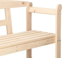 Merkloos Springos Tuinbank | Tuinbankje | Zitbank Buiten | Naaldhout | 119 X 78 X 45 Cm | Licht -Tuinmeubel Verkoop 1200x1126 2