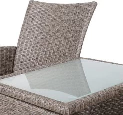Casaria Tuinbank Polyrattan - 2-Zits Incl.Tafel - Weerbestendig Beige -Tuinmeubel Verkoop 1200x1126 5