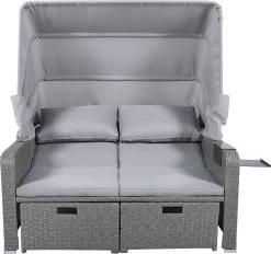 Polyrattan Patio Rieten Meubels Set Voor 2 Personen-Outdoor Rattan Sofa Set Met Intrekbare Luifel-lounge Bank-PE Rotan Loveseat Voor Achtertuin Veranda Tuin Zwembad Balkon-grijs -Tuinmeubel Verkoop 1200x1128 2