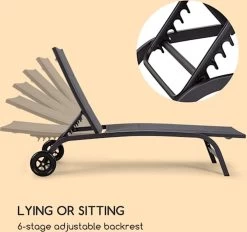 Blumfeldt Limala Tuinstoel - Ligstoel - Relaxstoel - Rugleuning In 6 Standen Verstelbaar - 2 Vielen - Draagkracht: Max. 150 Kg -Tuinmeubel Verkoop 1200x1129
