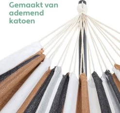 Vita5 Hangmat Met Standaard – 2 Persoons – Incl. Bekerhouder – 205kg Draaggewicht – Blauw/Wit/Bruin -Tuinmeubel Verkoop 1200x1129 4