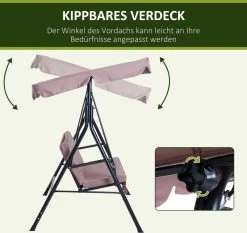 Outsunny Hollywoodschommel 3-zits Tuinschommel Schommelbank Met Dak 3 Kleuren 84A-054 14 Outsunny Hollywoodschommel 3-zits Tuinschommel Schommelbank Met Dak 3 Kleuren 84A-054 -Tuinmeubel Verkoop 1200x1131 2