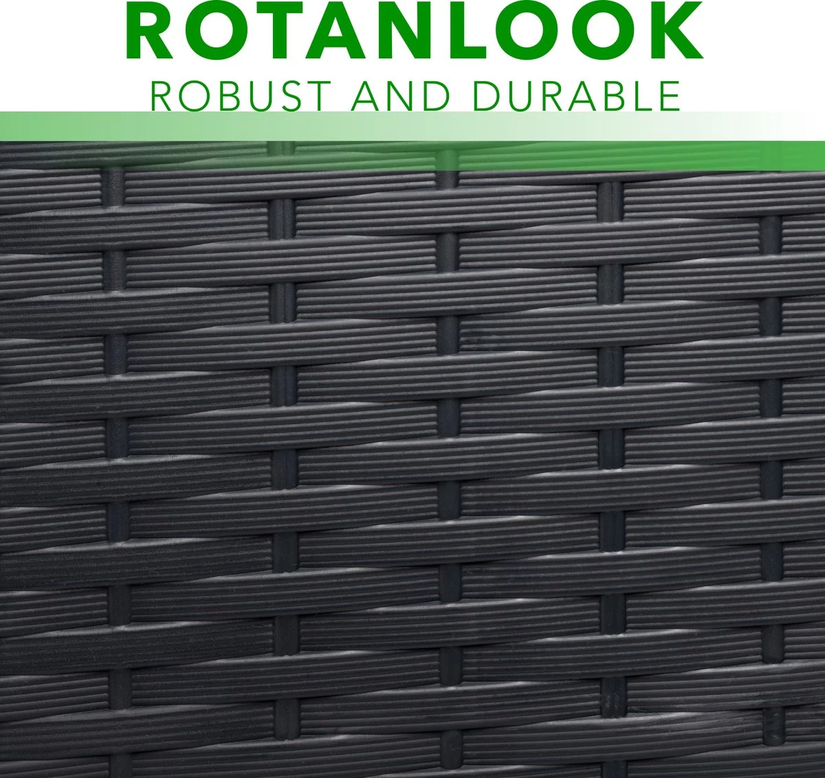 Opbergbox 310L UV-Bestendig Weerbestendig Wielen Tuinbox Rotan-look Antraciet 8 Opbergbox 310L UV-Bestendig Weerbestendig Wielen Tuinbox Rotan-look Antraciet - Afbeelding 6