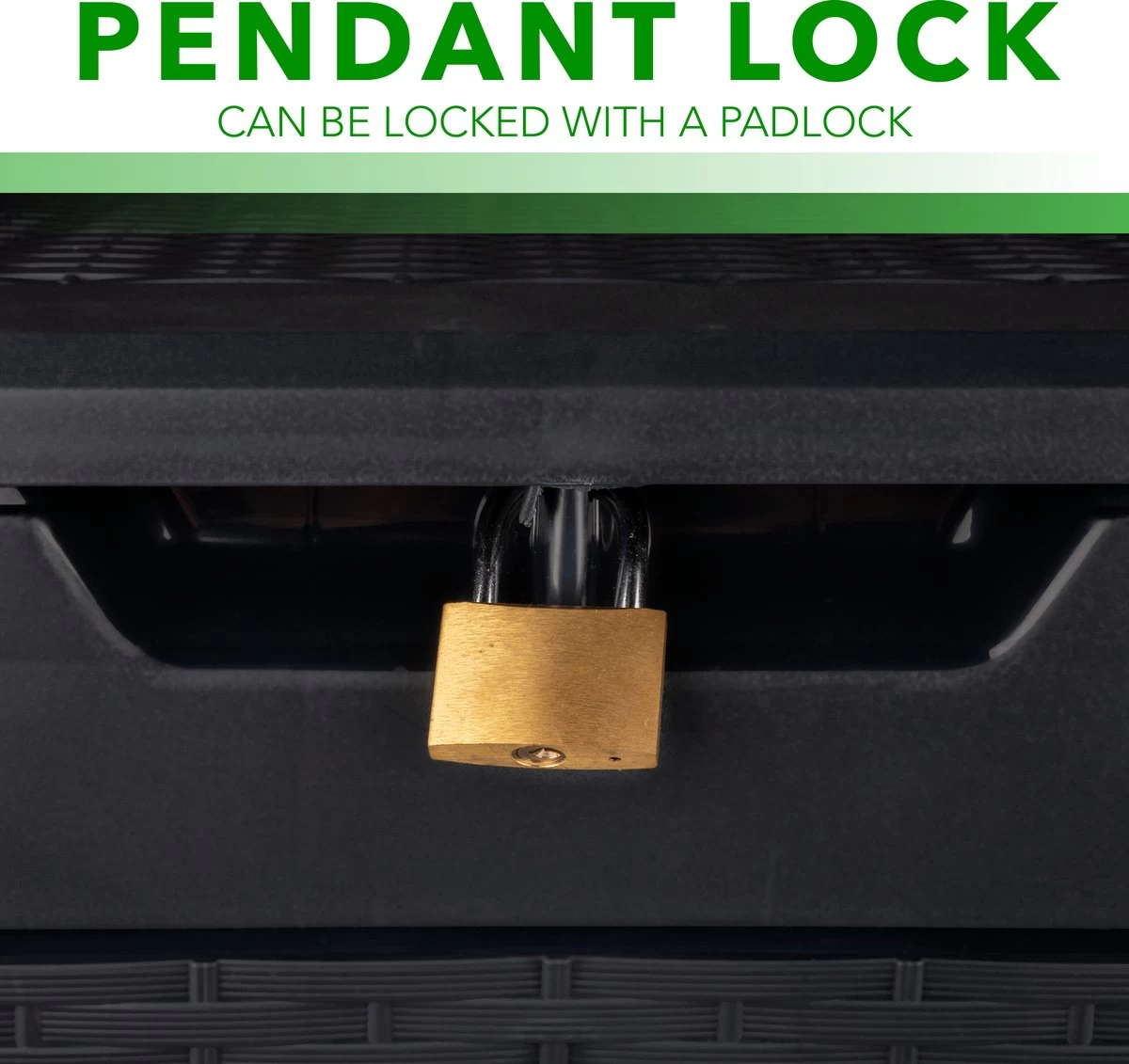 Opbergbox 310L UV-Bestendig Weerbestendig Wielen Tuinbox Rotan-look Antraciet 12 Opbergbox 310L UV-Bestendig Weerbestendig Wielen Tuinbox Rotan-look Antraciet - Afbeelding 10