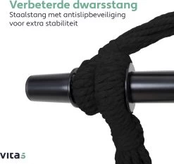 Vita5 XXL Hangstoel - Binnen&Buiten Hangnest - Incl. 2 Kussens En Boekenvak - Volwassenen&Kinderen - Hangmatstoel Tot 225kg - Zwart 19 Vita5 XXL Hangstoel - Binnen&Buiten Hangnest - Incl. 2 Kussens En Boekenvak - Volwassenen&Kinderen - Hangmatstoel Tot 225kg - Zwart -Tuinmeubel Verkoop 1200x1134 1