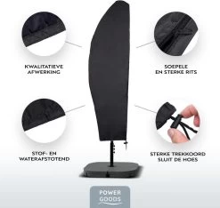 Power Goods Parasolhoes XXL Voor Zweefparasol – Parasolhoes Met Rits En Stok – Parasolhoes Staande Parasol – Tuinmeubelhoezen – Beschermhoes Zweefparasol – Waterproof – Anti-UV – 280 X 81 Cm -Tuinmeubel Verkoop 1200x1135 2