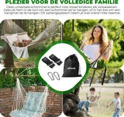 4House Ophang Koord Voor Hangmat, Hangstoel / Schommel - Hangmat Bevestigingsset Inclusief Haken - Karabijnhaak - Hangmat Standaard -Schommelophangset - Hangmat Ophangsysteem -150cm - Tot 1000kg - Boomvriendelijke Hangmat Ophangset - Set Van 2Stuks -Tuinmeubel Verkoop 1200x1138 6