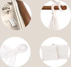 Springos Hangstoel | Binnen & Buiten | Met 2 Kussens | Boekenvak | Ook Voor Kinderen | Belastbaar Tot 150 Kg | Wit -Tuinmeubel Verkoop 1200x1143