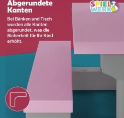 Spielwerk Kinder Tuinset – Incl. Parasol UV-bescherming - Roze Grijs -Tuinmeubel Verkoop 1200x1143 3